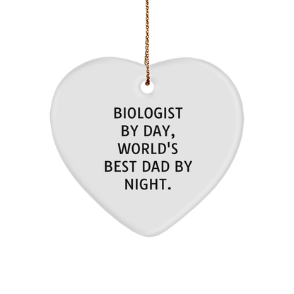 Biologist Gifts - Funny Heart Ornament for Men - Christmas Unique Gifts from Dad - The Buy Boom
