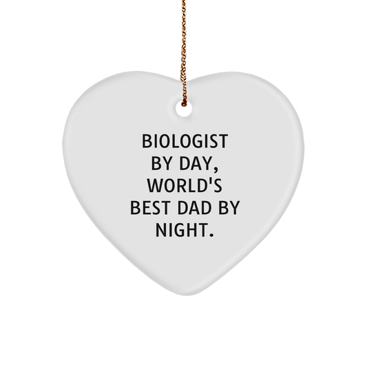 Biologist Gifts - Funny Heart Ornament for Men - Christmas Unique Gifts from Dad - The Buy Boom