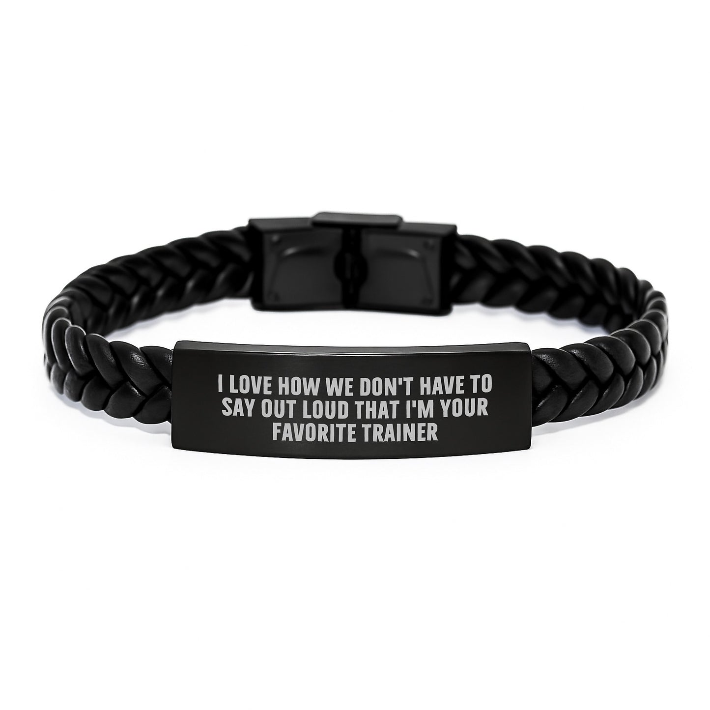 Funny Trainer Gifts from Men to Favorite Trainers This Christmas Unique Interlaced Leather Bracelet - Image 1