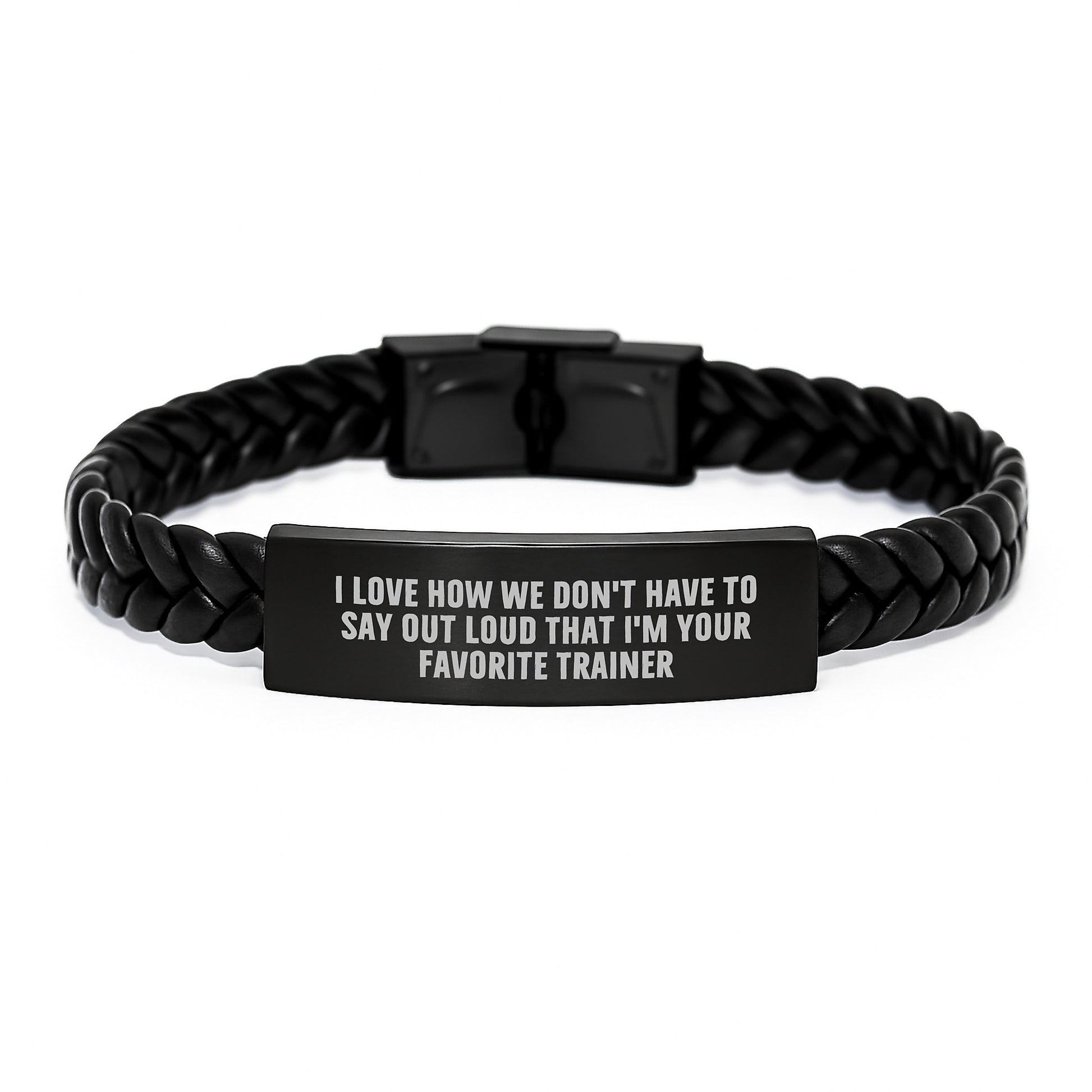 Funny Trainer Gifts from Men to Favorite Trainers This Christmas Unique Interlaced Leather Bracelet - Image 1