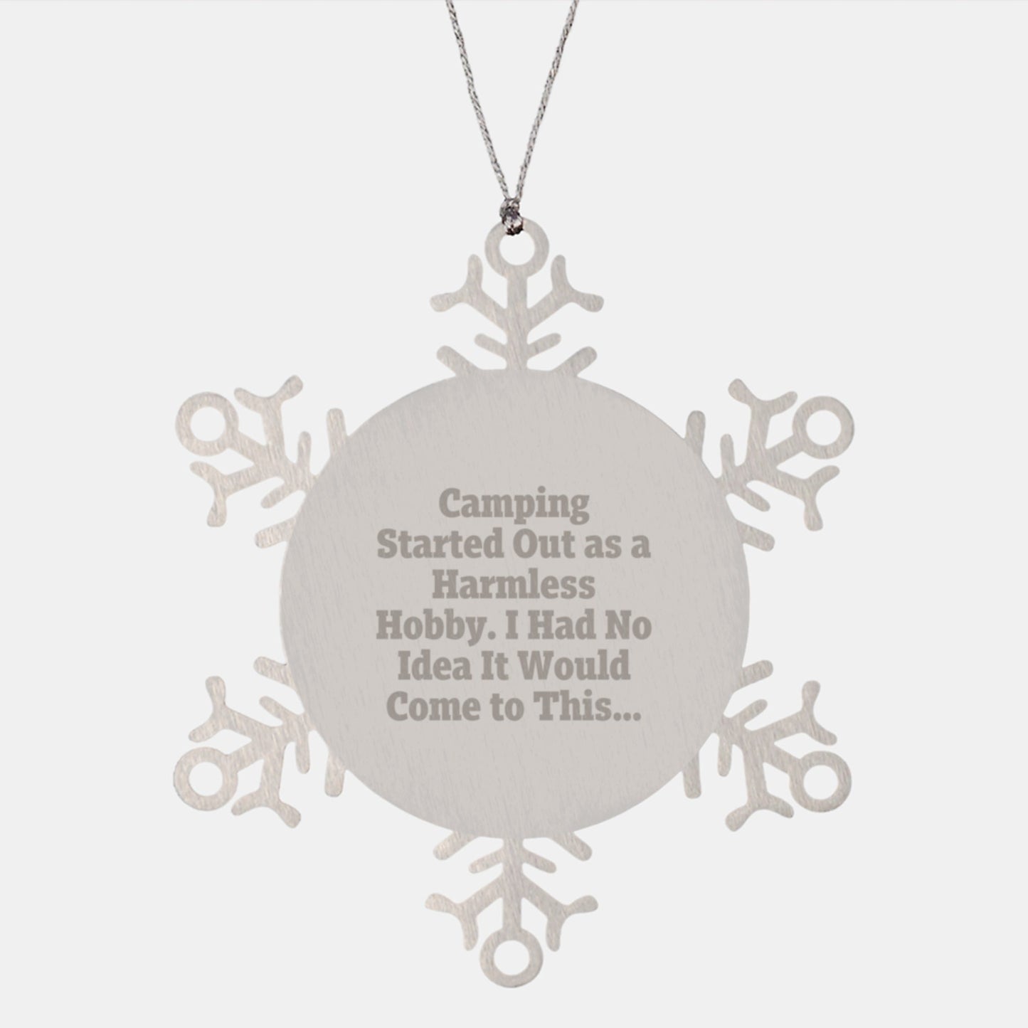 Camping Gifts from Friends to Family - Snowflake Ornament with Inspirational Quote, Unique Christmas Unique Gift for Camping Enthusiasts - The Buy Boom