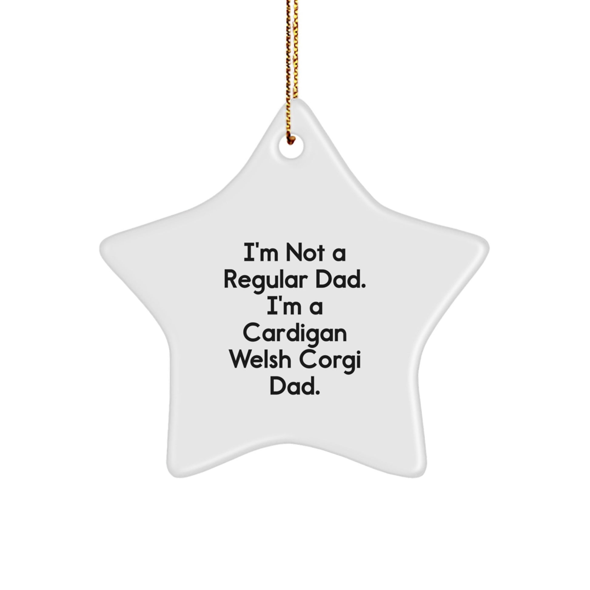 Cardigan Welsh Corgi Dad Funny Christmas Star Ornament Gifts for Men from Family - The Buy Boom