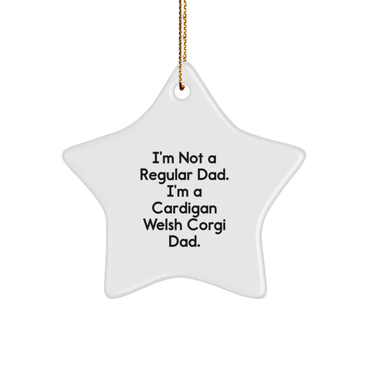 Cardigan Welsh Corgi Dad Funny Christmas Star Ornament Gifts for Men from Family - The Buy Boom