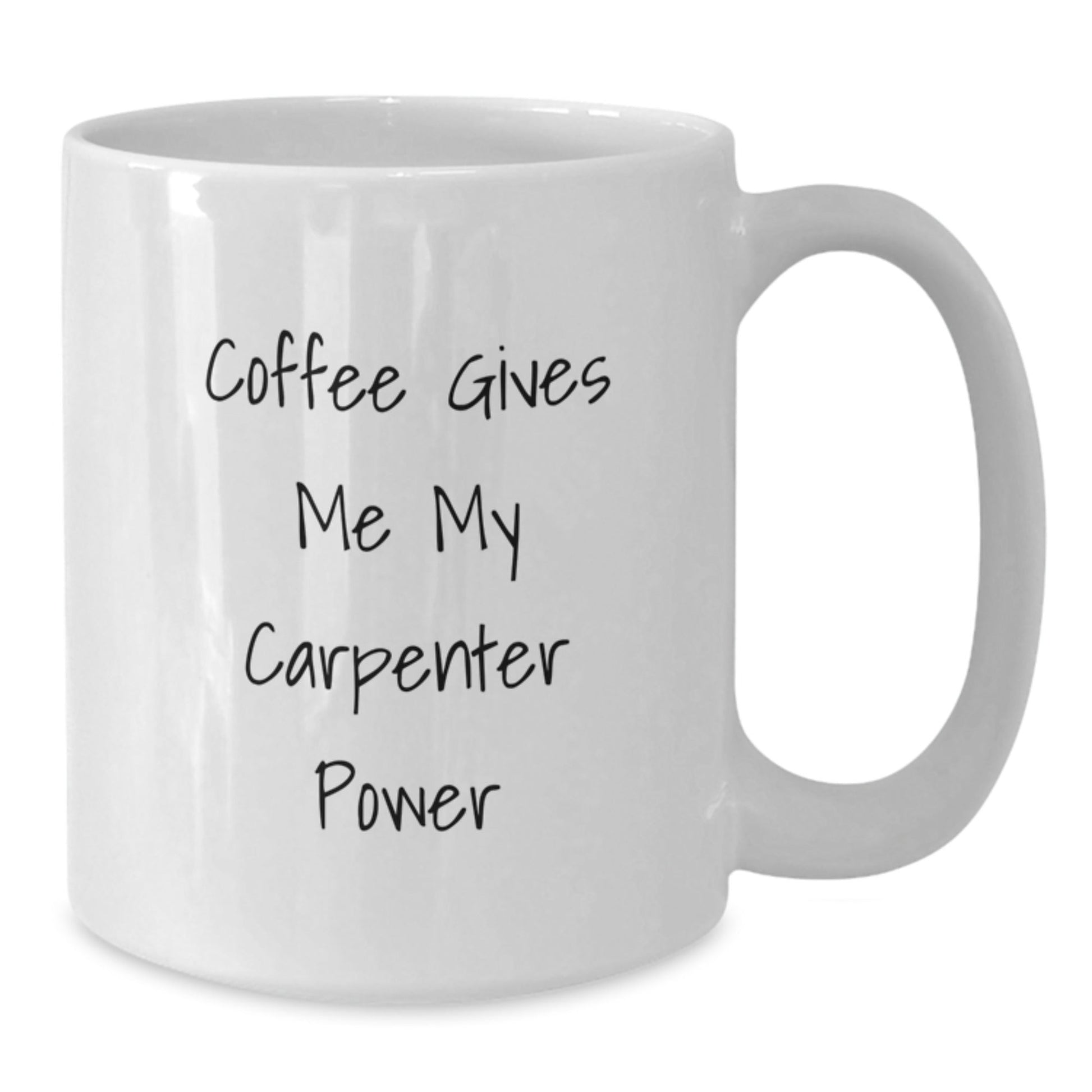 'Carpenter's Brew', Funny Quote White Coffee Mug, Gifts from Friends or Family for Birthday, 11oz or 15oz Ceramic Mug, Microwave and Dishwasher Safe - The Buy Boom