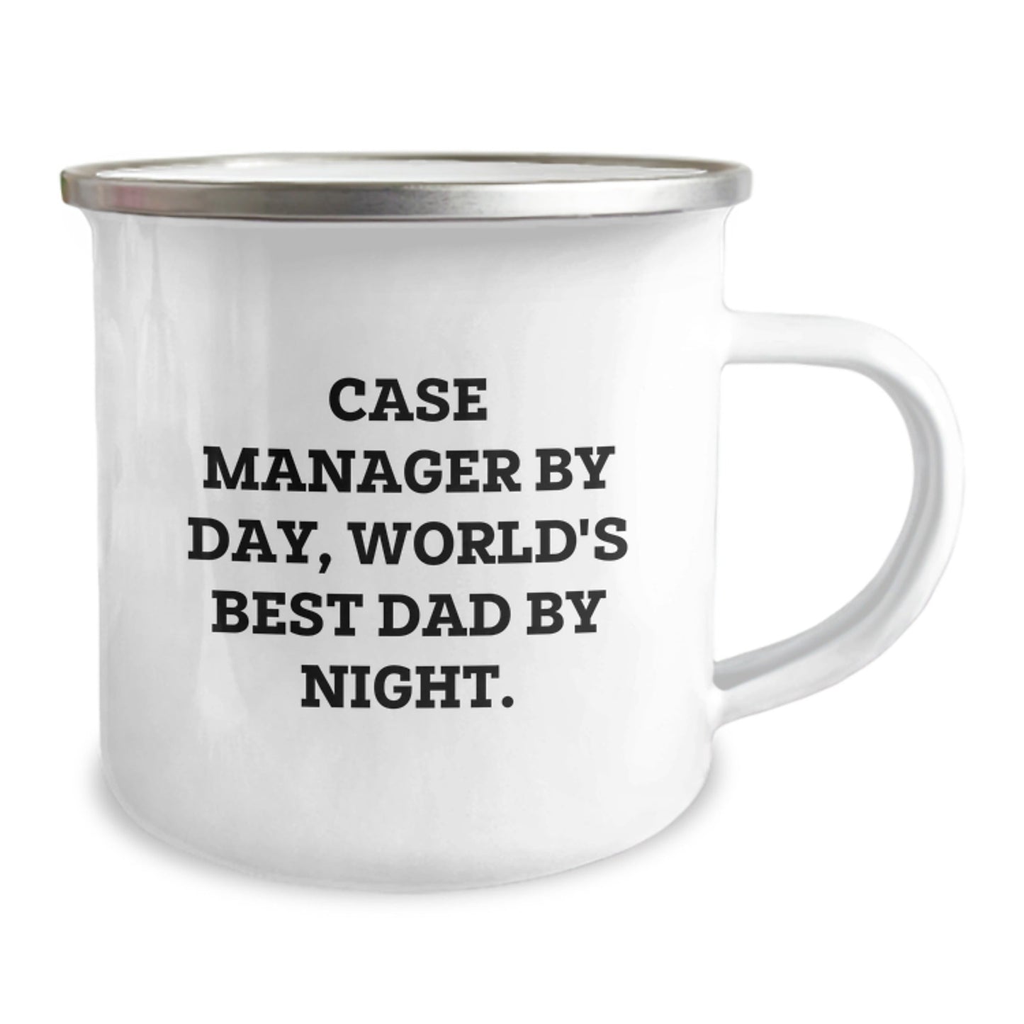 Case Manager Gifts from Friends - Funny 'Case Manager By Day, World's Best Dad By Night.' Camping Mug for Graduation - The Buy Boom