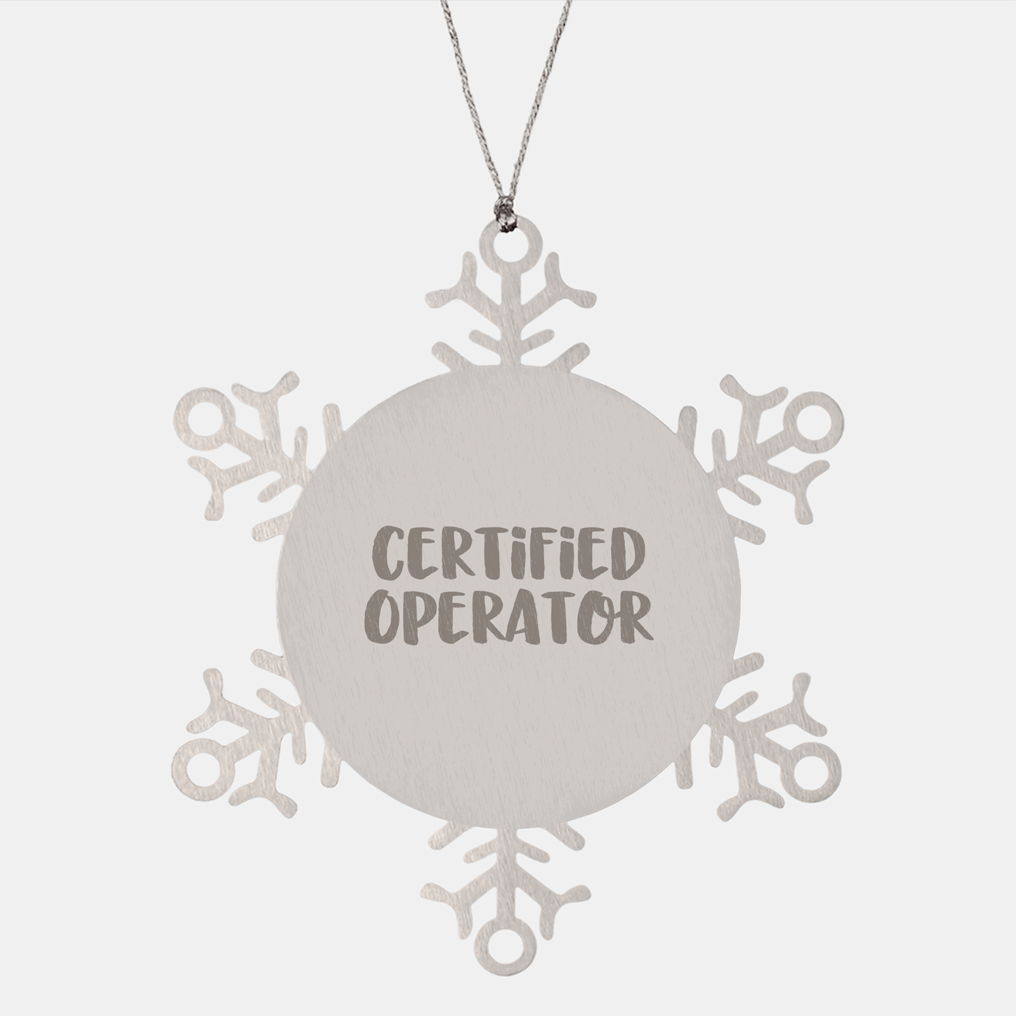 Certified Operator Snowflake Ornament Gifts from Men to Operator, Snowflake Ornament Christmas Fun - The Buy Boom