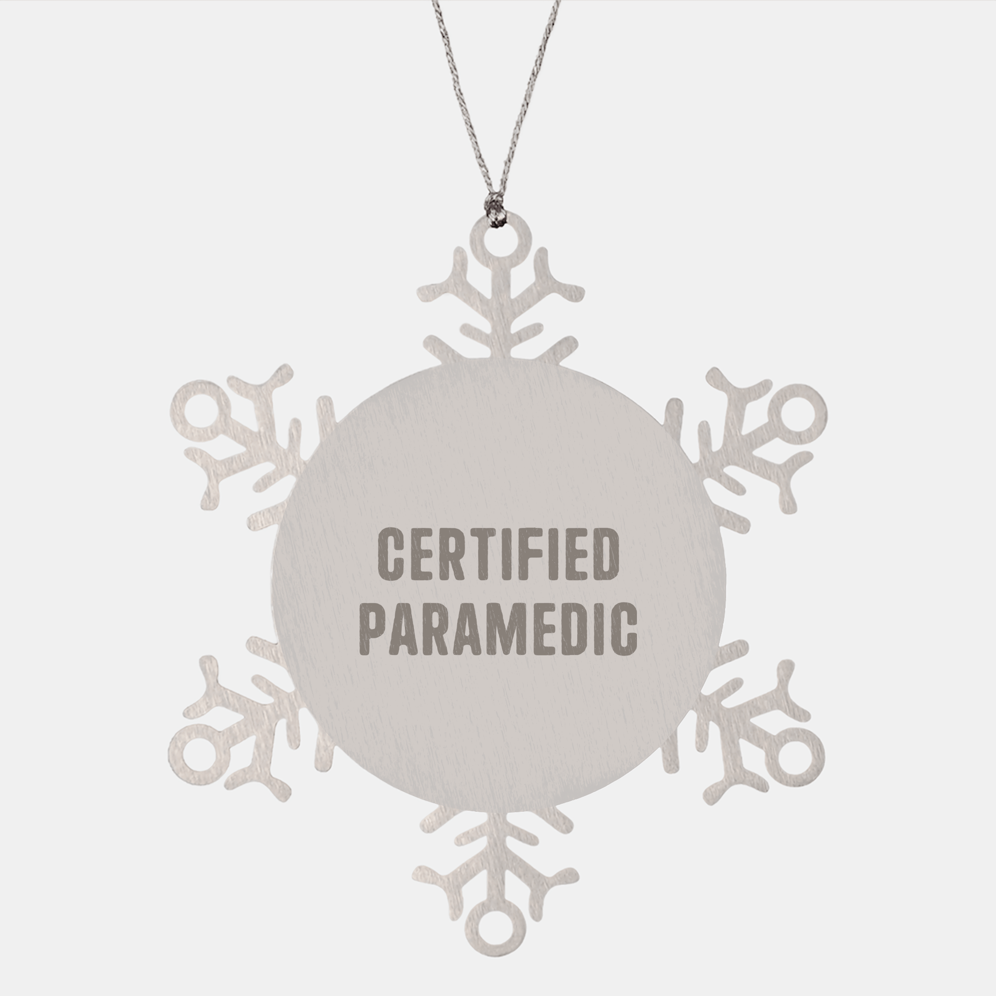 Certified Rescue Worker Snowflake Ornament – Stainless Steel Gift - The Buy Boom