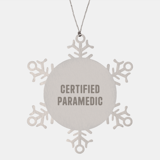 Certified Rescue Worker Snowflake Ornament – Stainless Steel Gift - The Buy Boom