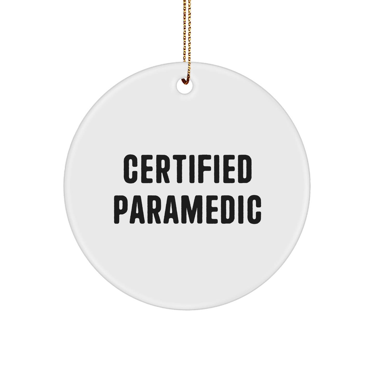 Certified Rescue Worker Unique Gifts | Funny Rescue Worker Circle Ornament Christmas Sturdy MDF Gifts for Rescue Workers - The Buy Boom