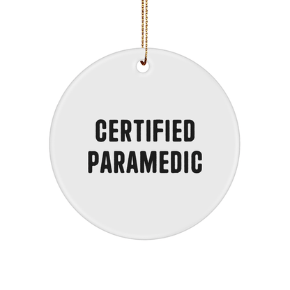 Certified Rescue Worker Unique Gifts | Funny Rescue Worker Circle Ornament Christmas Sturdy MDF Gifts for Rescue Workers - The Buy Boom