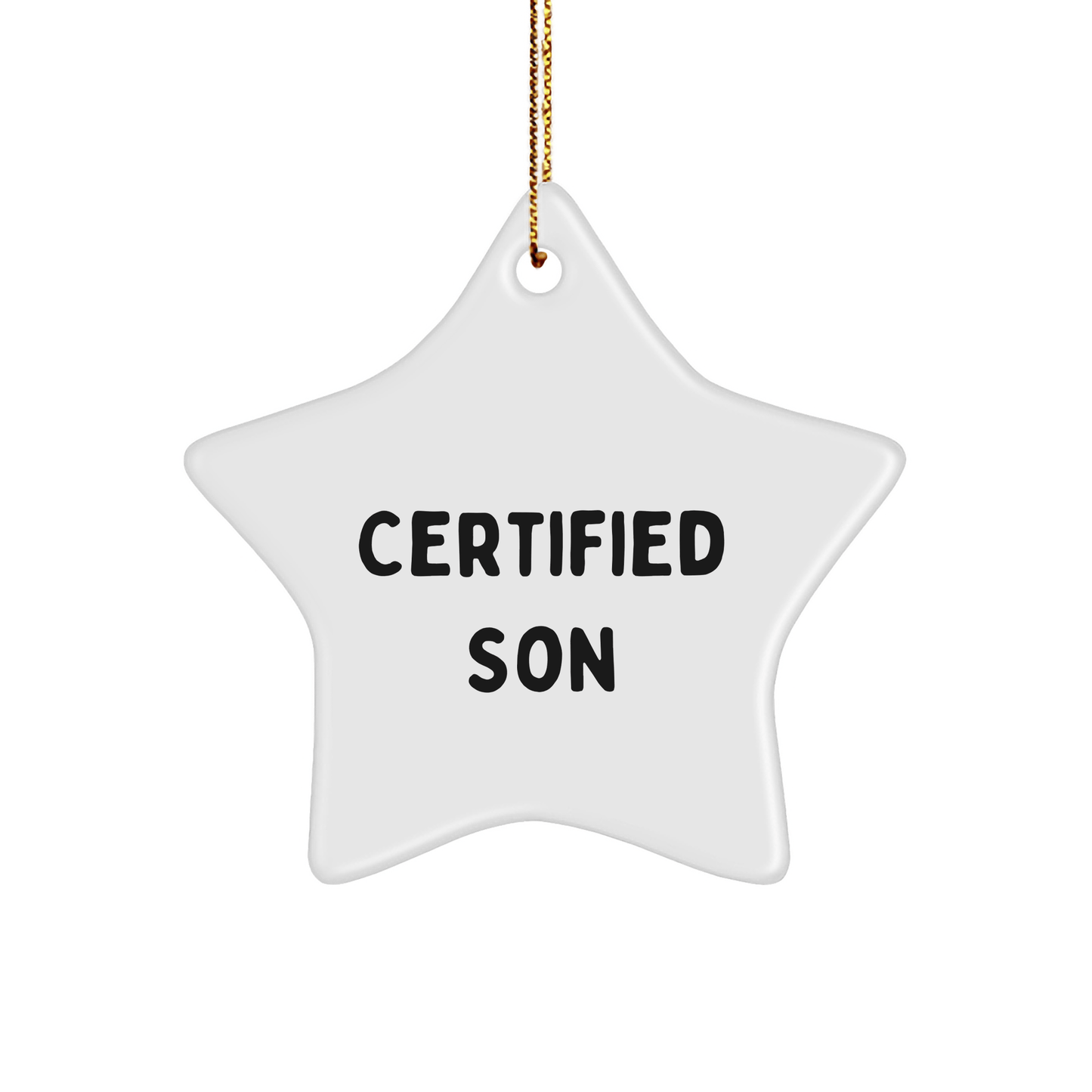 Certified Son Funny Star Ornament Gifts from Family for Christmas - The Buy Boom