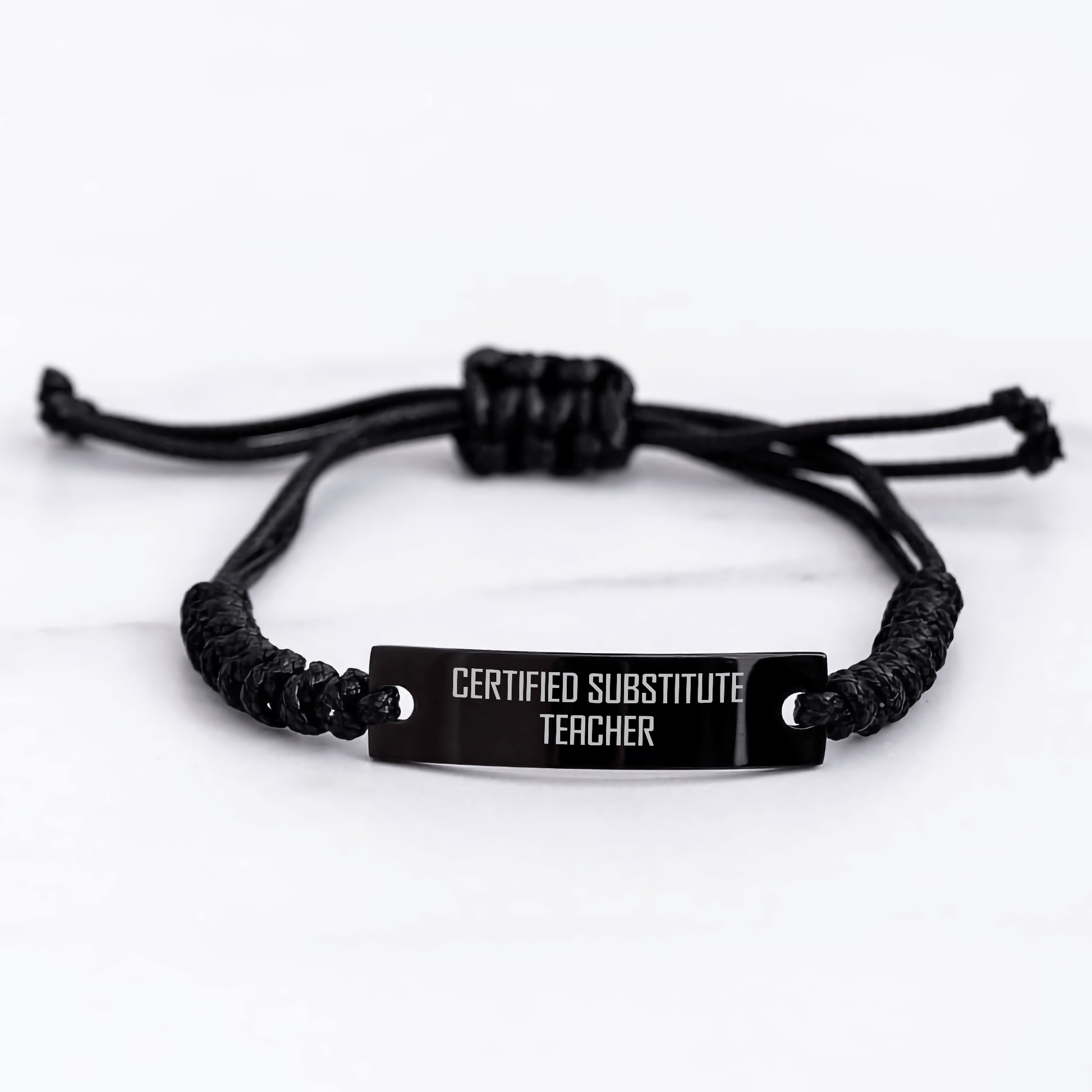 Certified Substitute Teacher Funny Rope Bracelet Gifts for Men from Family, Unique Father's Day Presents for Sub Teachers - The Buy Boom