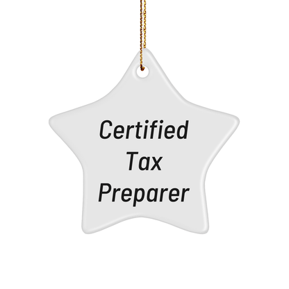 Certified Tax Preparer Gifts from Friends - Funny Christmas Star Ornament for Men or Women, 'You're a Star' Quote, 3.25\ - The Buy Boom