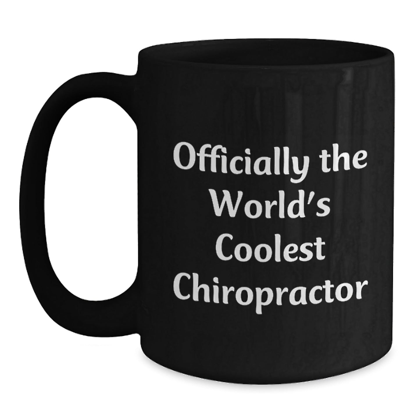 Chiropractor Gifts for Men, Funny 'Officially The World's Coolest Chiropractor' Black Coffee Mug, Graduation Unique Gifts from Friends, Coworkers, or Family - The Buy Boom