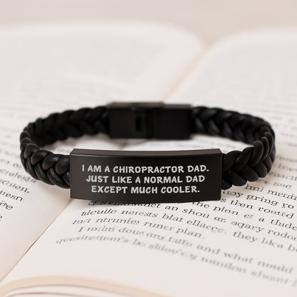 Chiropractor Gifts from Men, Unique Interlaced Leather Bracelets with Funny Quote for Chiropractor Dad, Graduation Unique Gifts - The Buy Boom