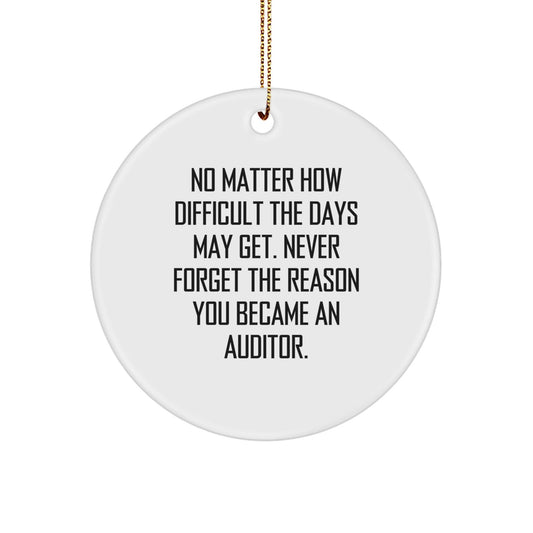 Christmas Auditor Gifts, Funny Inspirational Circle Ornament, Gifts from Men to Auditor Friends, Christmas Unique Gifts, Christmas Circle Ornament for Auditor - The Buy Boom