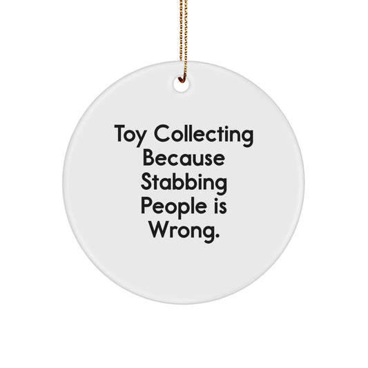 Funny Toy Collecting Circle Ornament Gifts from Friends for Men Women Family this Christmas - Image 1