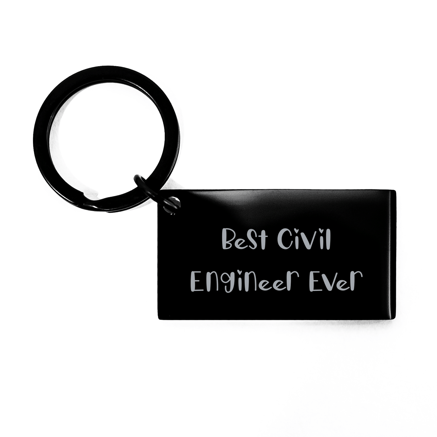 Civil Engineer Gifts from Friends - Inspirational Keychain, Best Civil Engineer Ever Quote, Graduation Unique Gifts for Men - The Buy Boom