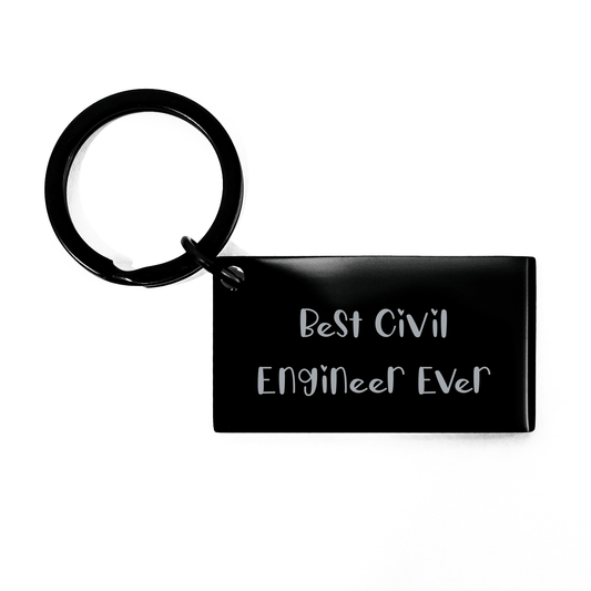 Civil Engineer Gifts from Friends - Inspirational Keychain, Best Civil Engineer Ever Quote, Graduation Unique Gifts for Men - The Buy Boom