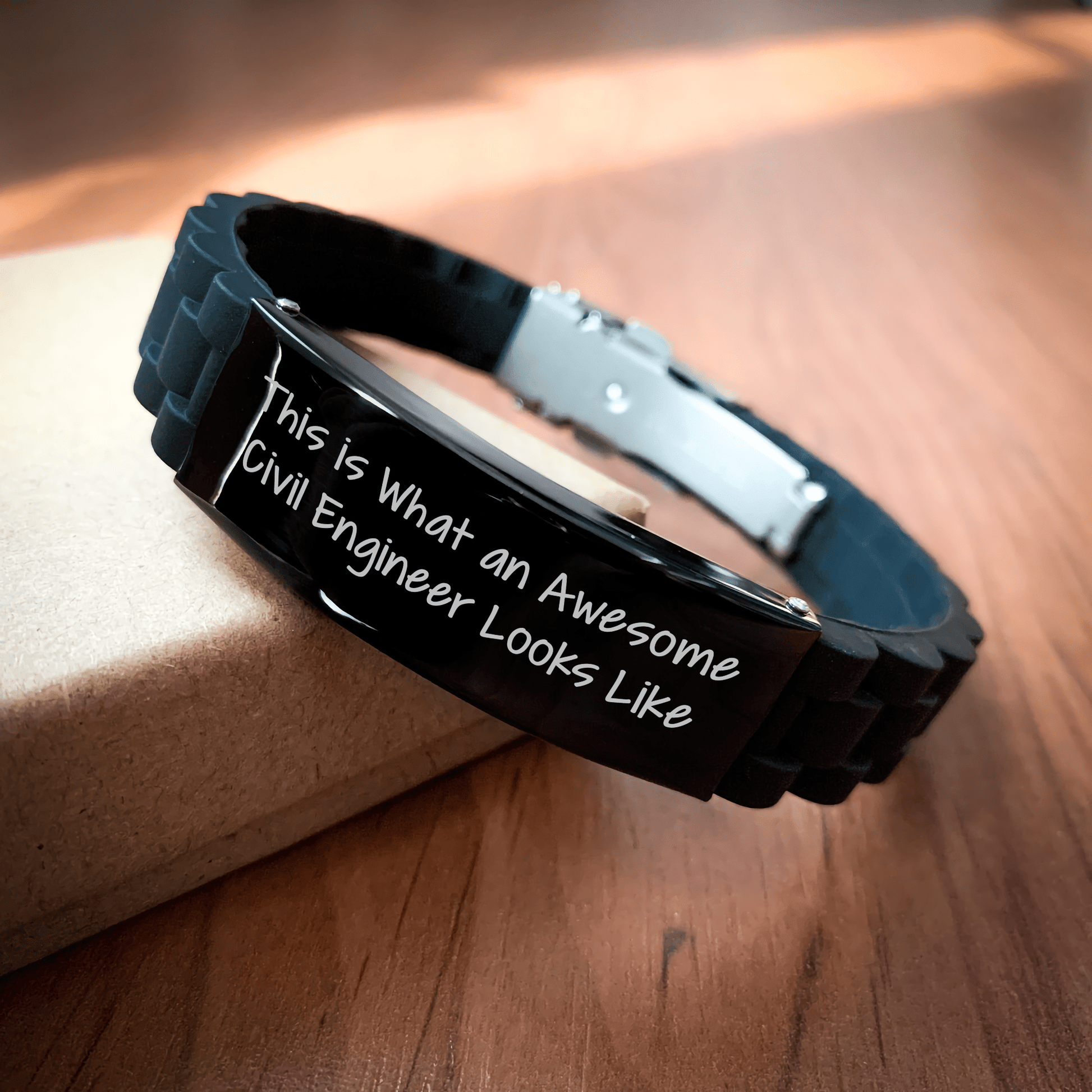Civil Engineer Gifts - Funny Quote Glide lock Clasp Bracelet, Gifts from Men to Civil Engineer, Father's Day Unique Gifts - The Buy Boom