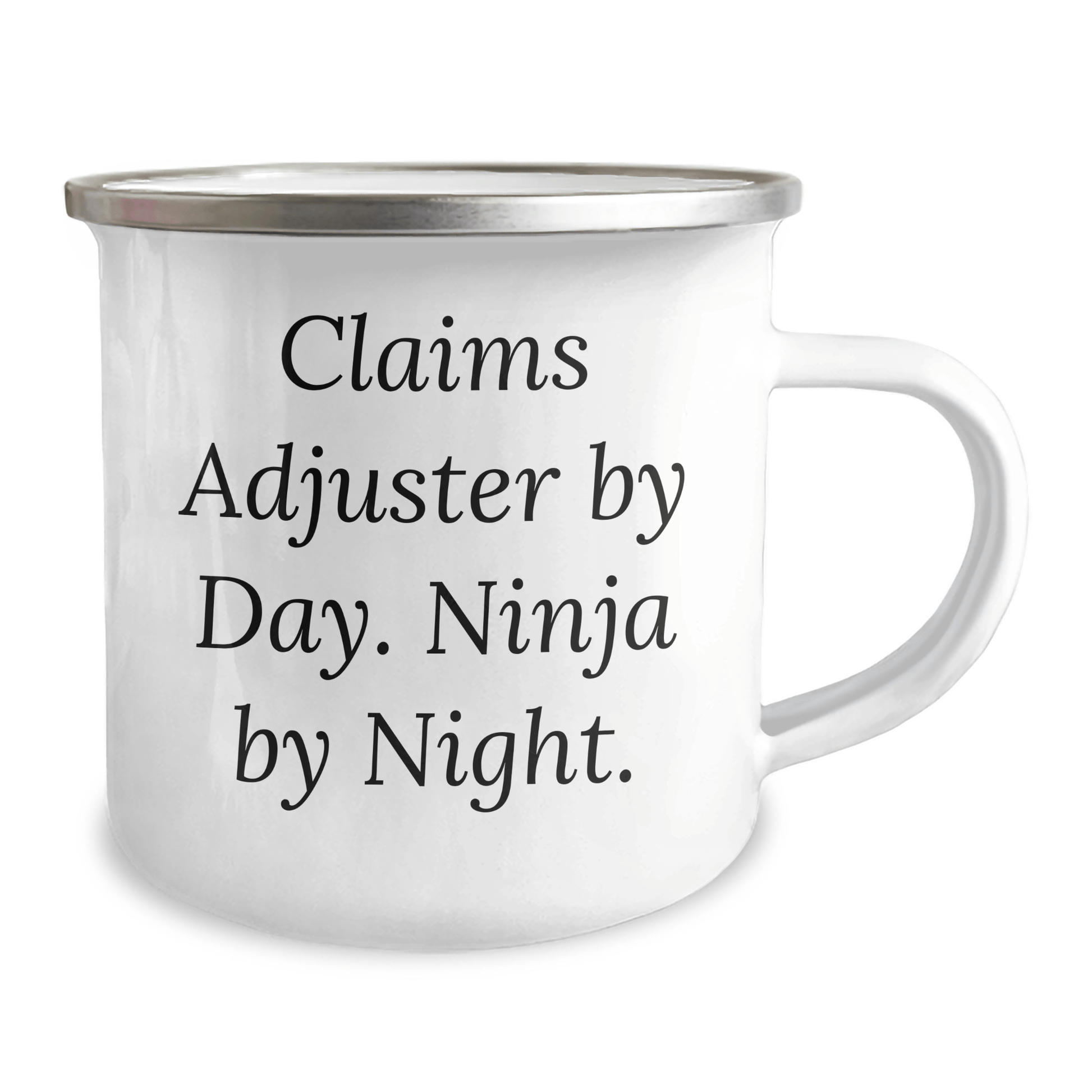 Claims Adjuster Gifts - Funny Mugs for Dad - Camping Mug by Day, Ninja By Night., Father's Day Unique Gifts from Friends to Claims Adjuster - The Buy Boom