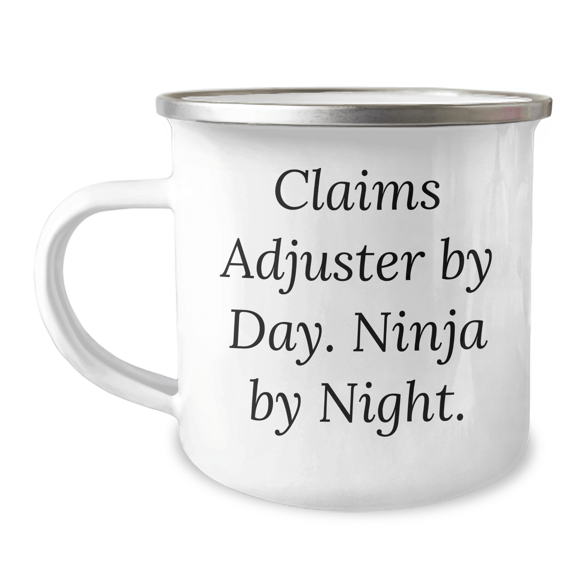 Claims Adjuster Gifts - Funny Mugs for Dad - Camping Mug by Day, Ninja By Night., Father's Day Unique Gifts from Friends to Claims Adjuster - The Buy Boom