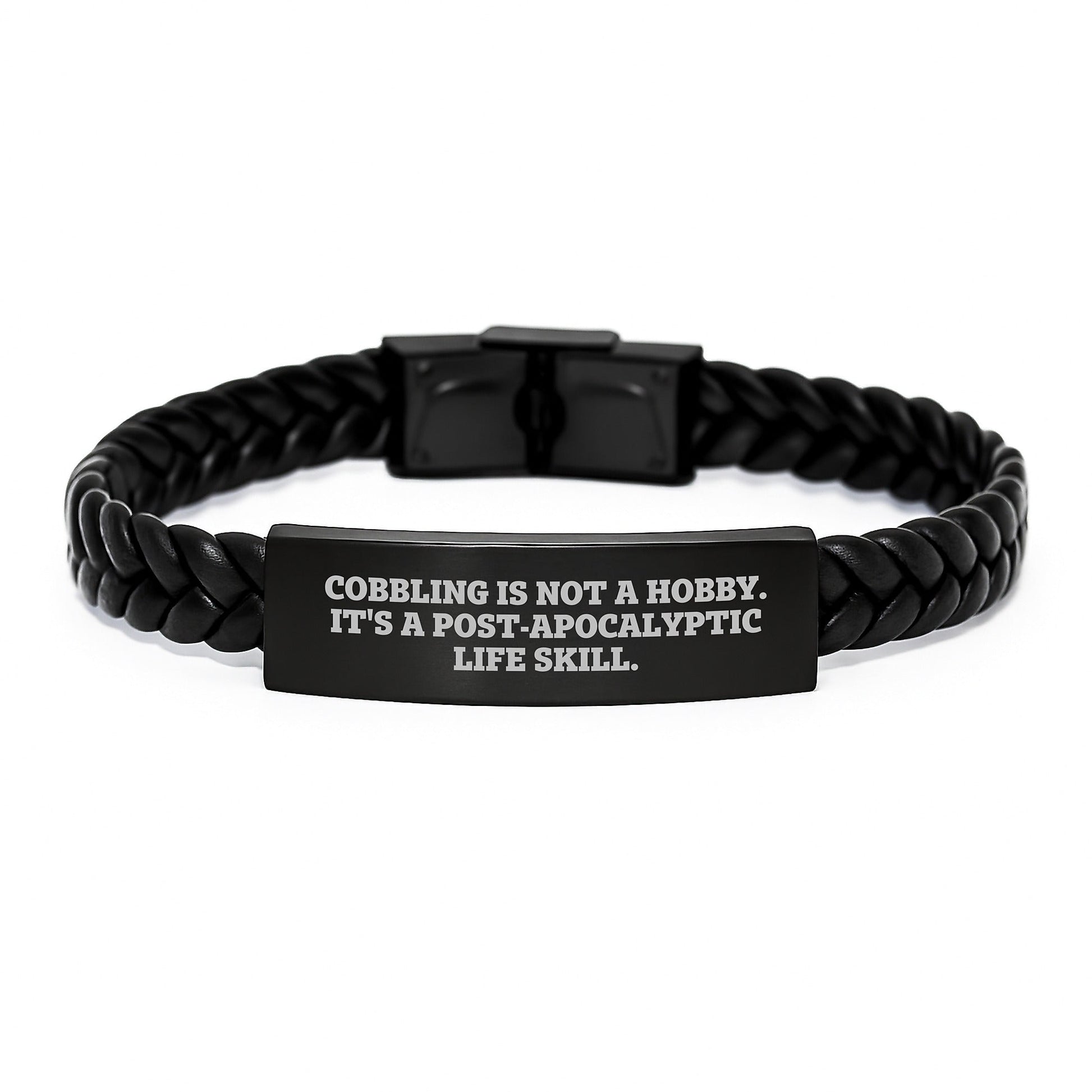 Cobbling Gifts for Him, Funny Quote Interlaced Leather Bracelets for Men, Graduation Unique Gifts from Friends, Family, Coworkers - The Buy Boom