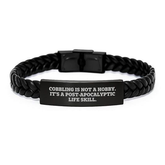 Cobbling Gifts for Him, Funny Quote Interlaced Leather Bracelets for Men, Graduation Unique Gifts from Friends, Family, Coworkers - The Buy Boom