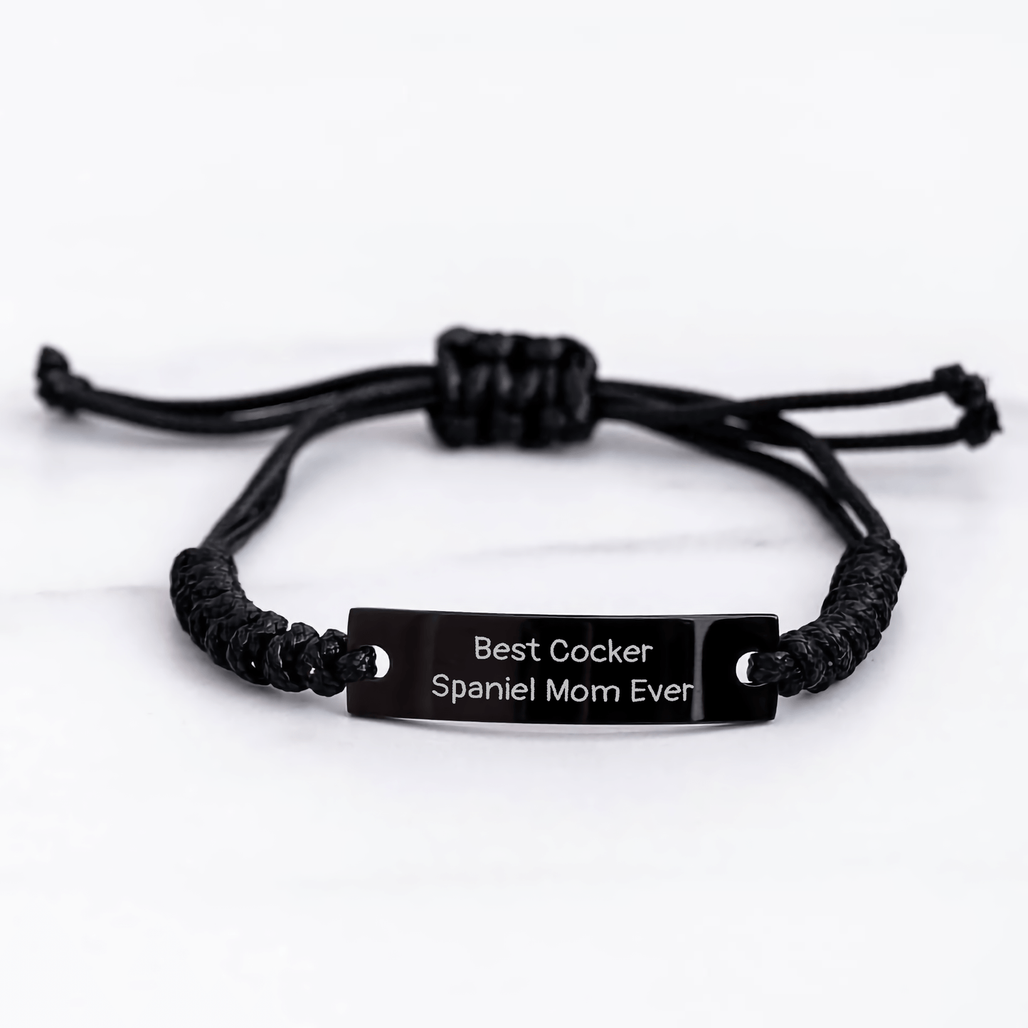 Cocker Spaniel Dog Rope Bracelet Best Mom Ever Funny Graduation Gift from Family to Cocker Spaniel Dog Owner or Friend for Men or Women - The Buy Boom
