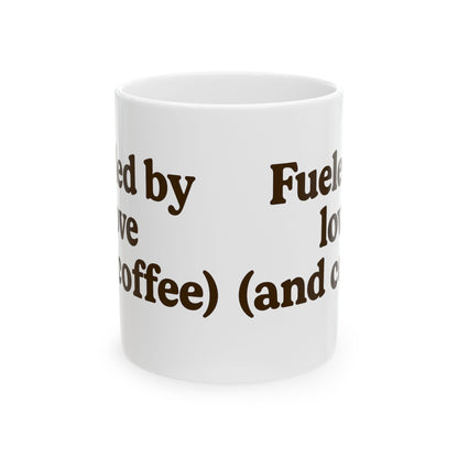 Coffee Lover Ceramic Mug - "Fueled by Love (and Coffee)" - The Buy Boom