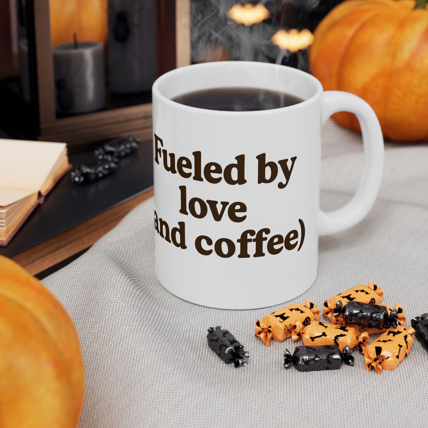 Coffee Lover Ceramic Mug - "Fueled by Love (and Coffee)" - The Buy Boom