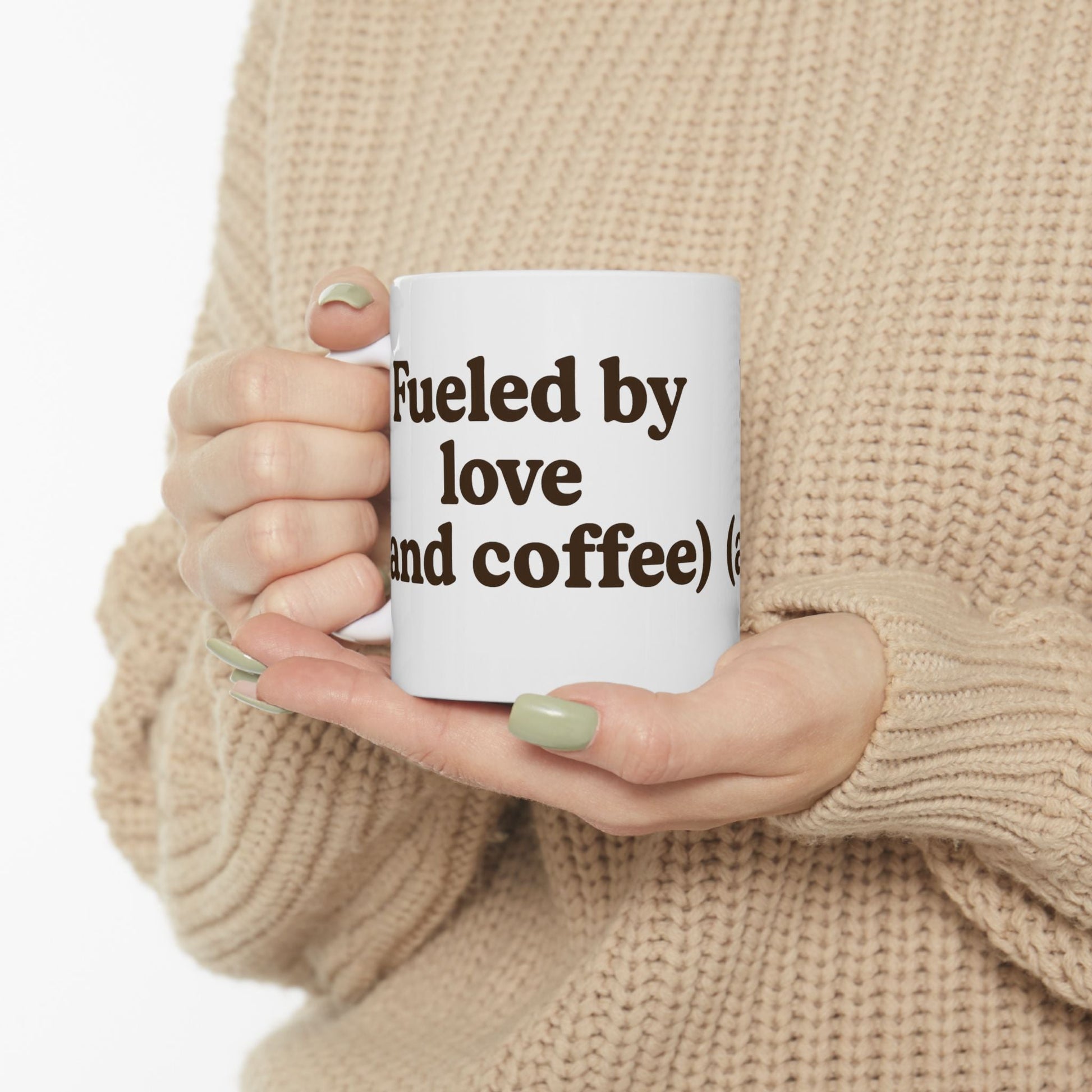 Coffee Lover Ceramic Mug - "Fueled by Love (and Coffee)" - The Buy Boom