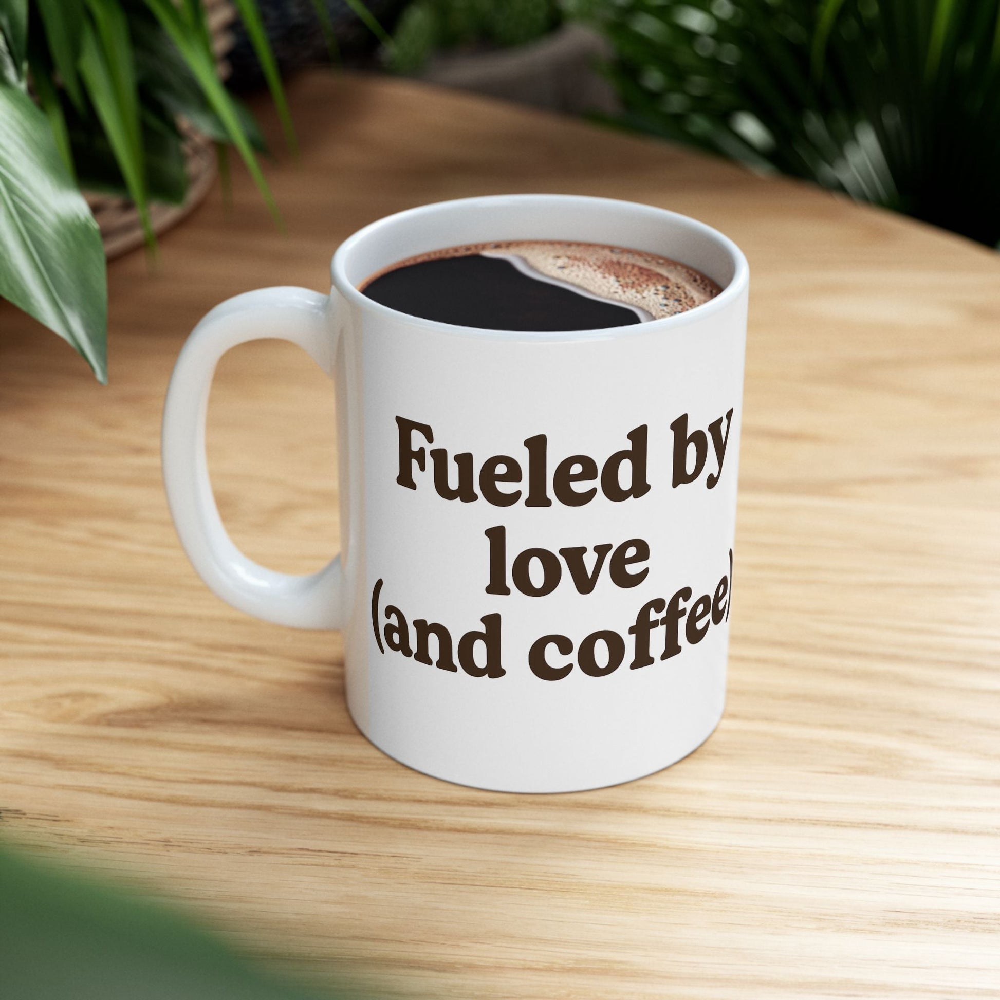 Coffee Lover Ceramic Mug - "Fueled by Love (and Coffee)" - The Buy Boom
