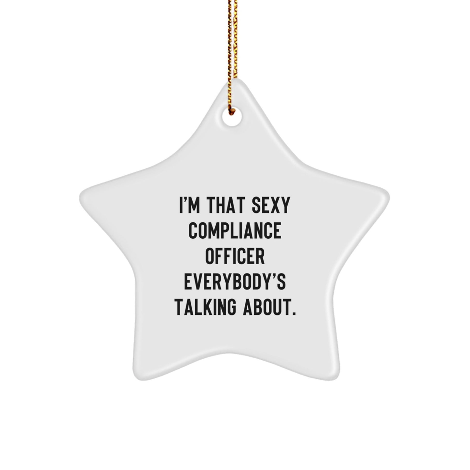Compliance Officer Gifts from Friends, Funny Star Ornament for Compliance Officer, Christmas Unique Decoration - The Buy Boom