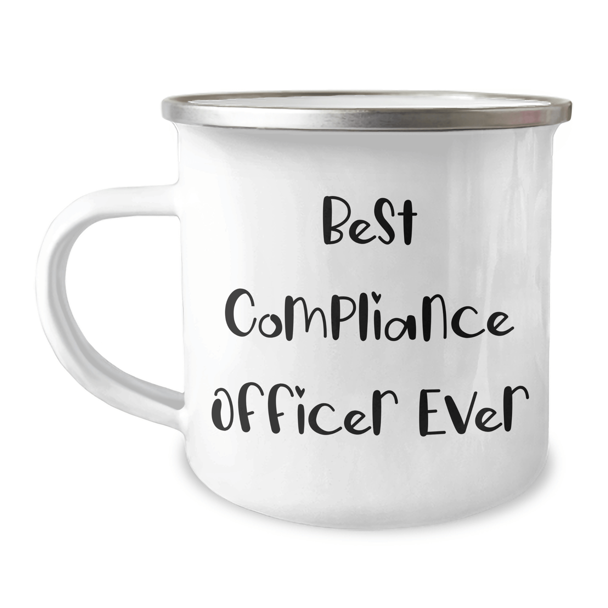 Compliance Officer Gifts, Funny Quote, Camping Mug, 12 oz, Stainless Steel with Enamel Finish, Perfect for Graduation, Gifts from Men to Compliance Officer, Best Compliance Officer Ever - The Buy Boom
