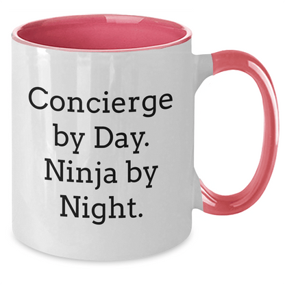 Concierge Gifts by Day, Ninja by Night Two - Tone Coffee Mugs for Men, Funny Quote, Father's Day Unique Gifts from Friends, Family, or Coworkers - The Buy Boom