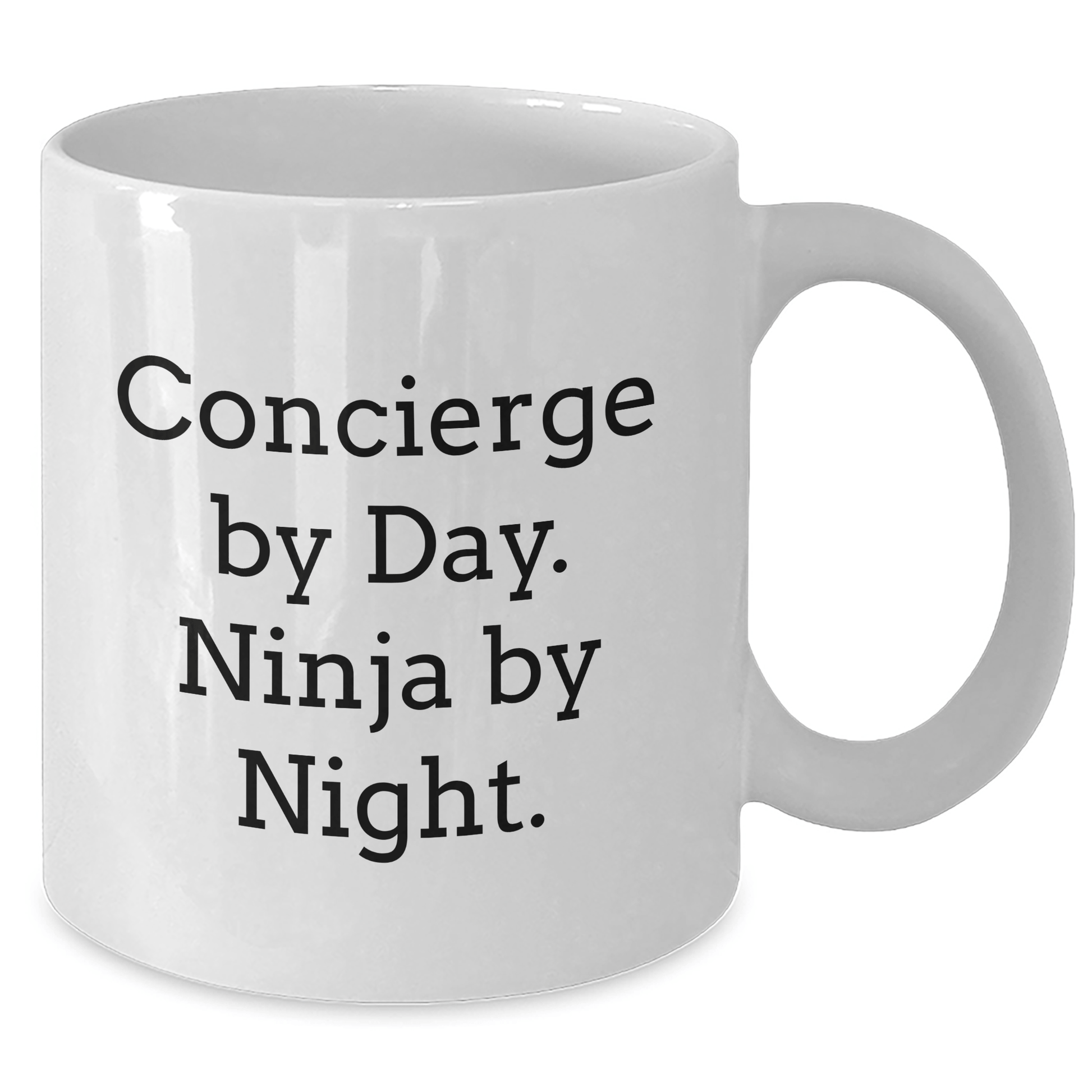 Concierge Gifts from Men, Gifts for Concierge By Day. Ninja By Night. - Funny White Coffee Mug for Father's Day - The Buy Boom