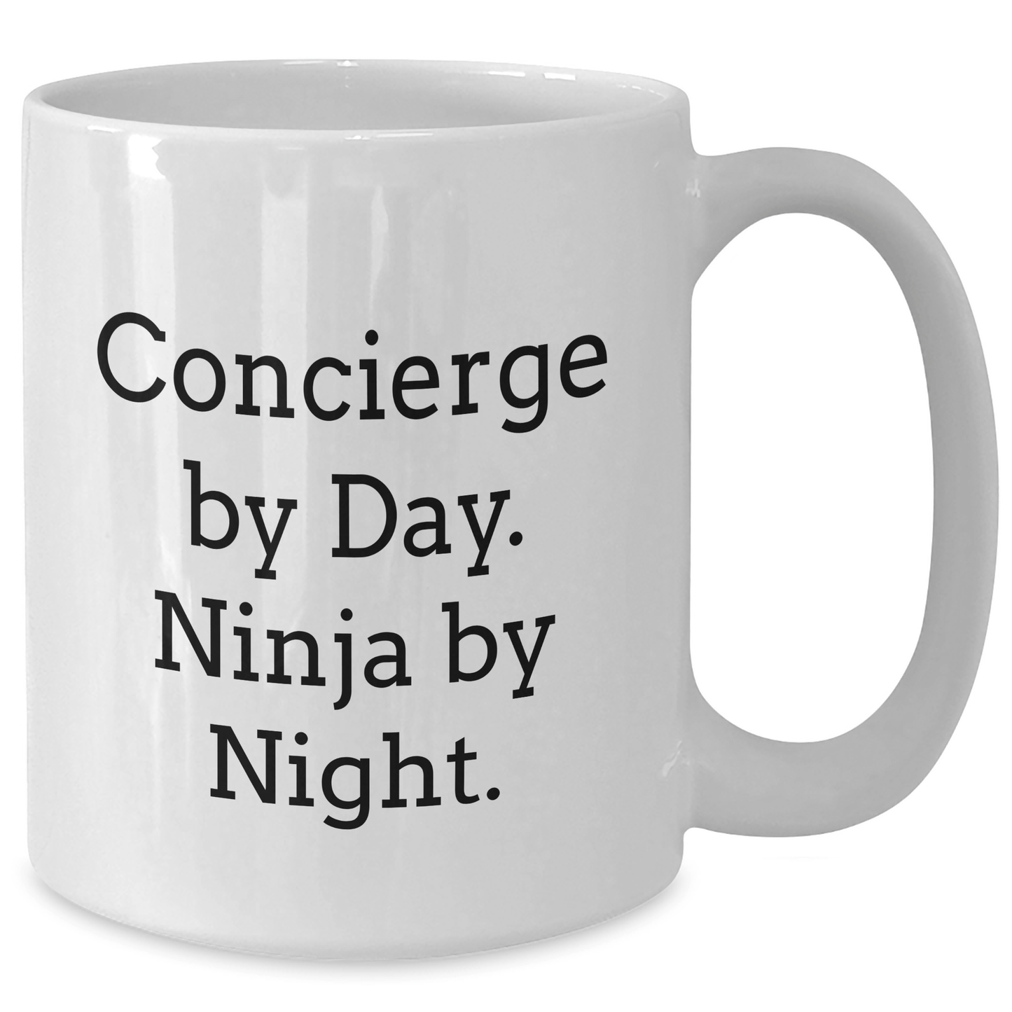 Concierge Gifts from Men, Gifts for Concierge By Day. Ninja By Night. - Funny White Coffee Mug for Father's Day - The Buy Boom