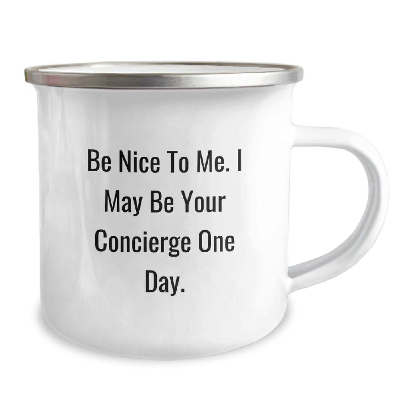 Concierge Gifts, Funny Quote, Birthday Unique Gifts from Friends to Family - 12 oz Camping Mug - The Buy Boom