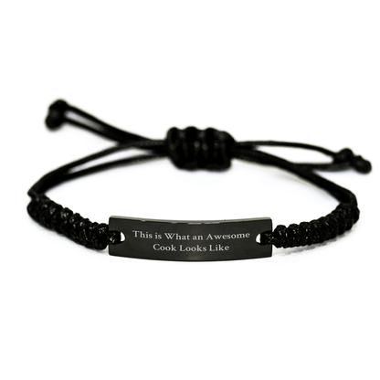 Cook Rope Bracelet, Funny Quote, Gifts from Men to Awesome Cooks, Adjustable Rope, Father's Day Unique Gifts - The Buy Boom