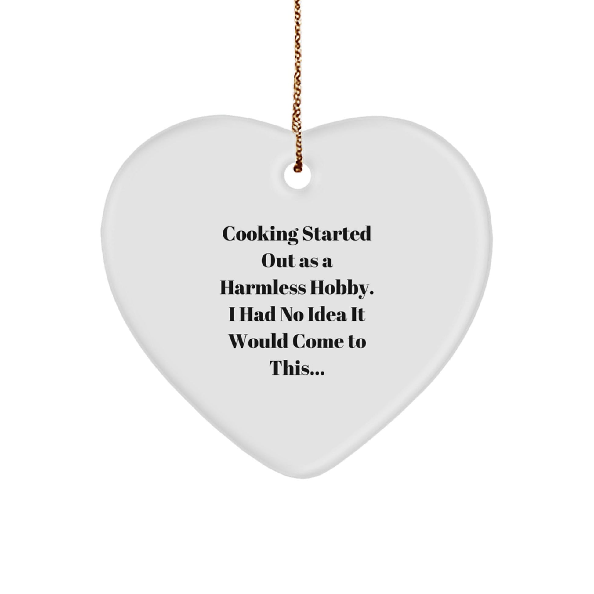 Cooking Enthusiasts Gifts from Family for Men, Unique Heart Ornament with Funny Quote for Christmas - The Buy Boom