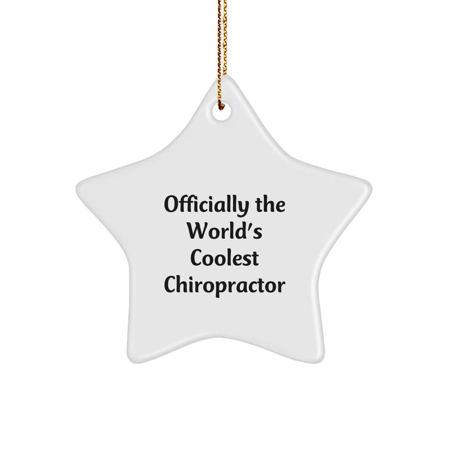 Cool Chiropractor Gifts for Men, Women, Friends, or Family - Funny Star Ornament, 'Officially The World's Coolest Chiropractor', Christmas Unique Gifts - The Buy Boom