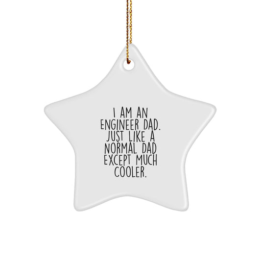 Cool Engineer Gifts from Dad - Star Ornament for Engineer Friends, Coworkers, and Family - Christmas Unique Presents - The Buy Boom