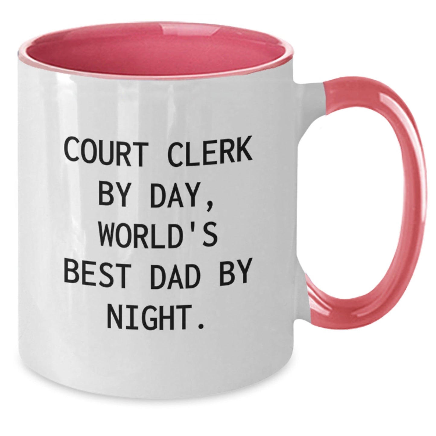 Court Clerk Humor Coffee Mug, Funny Gifts for Court Clerk, Birthday Unique Gifts from Men or Women to Court Clerk, Two Tone Coffee Mug - The Buy Boom