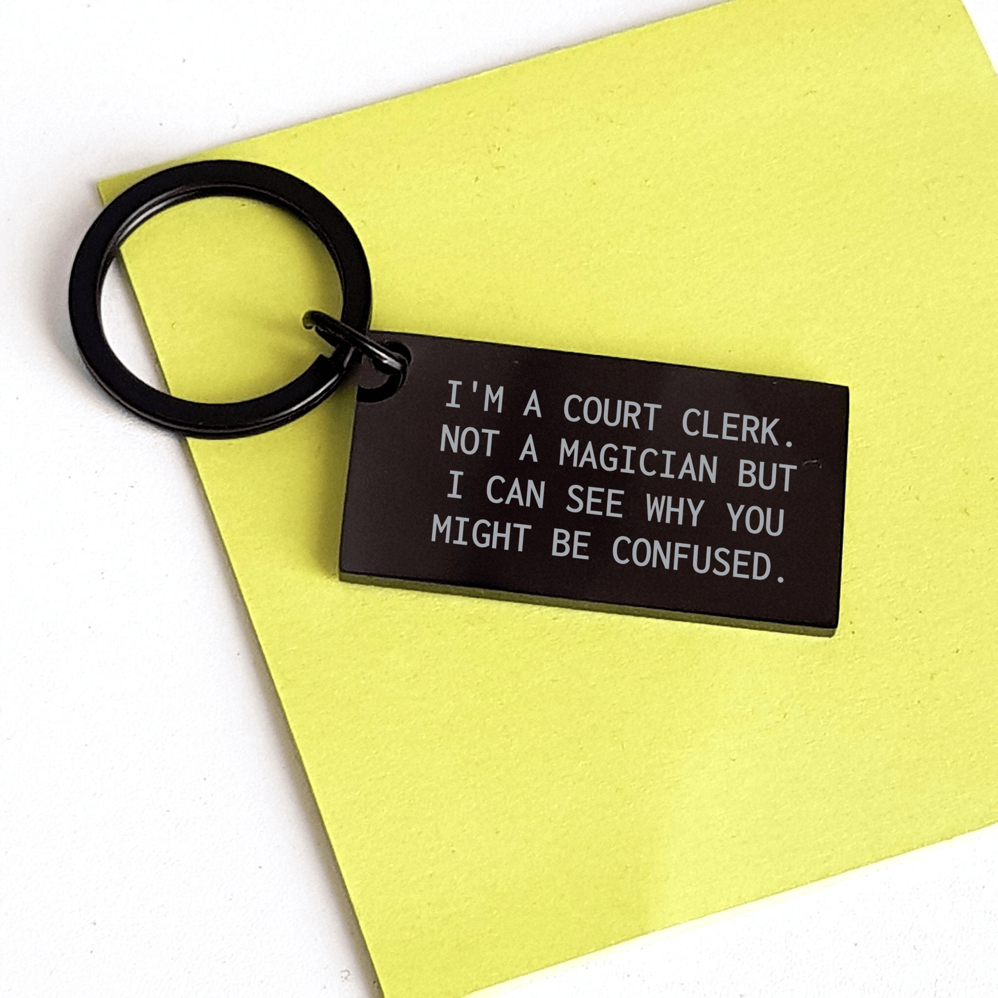 Court Clerk Keychain, Funny Quote, Father's Day Unique Gifts from Friends to Court Clerk, Unique and Thoughtful - The Buy Boom