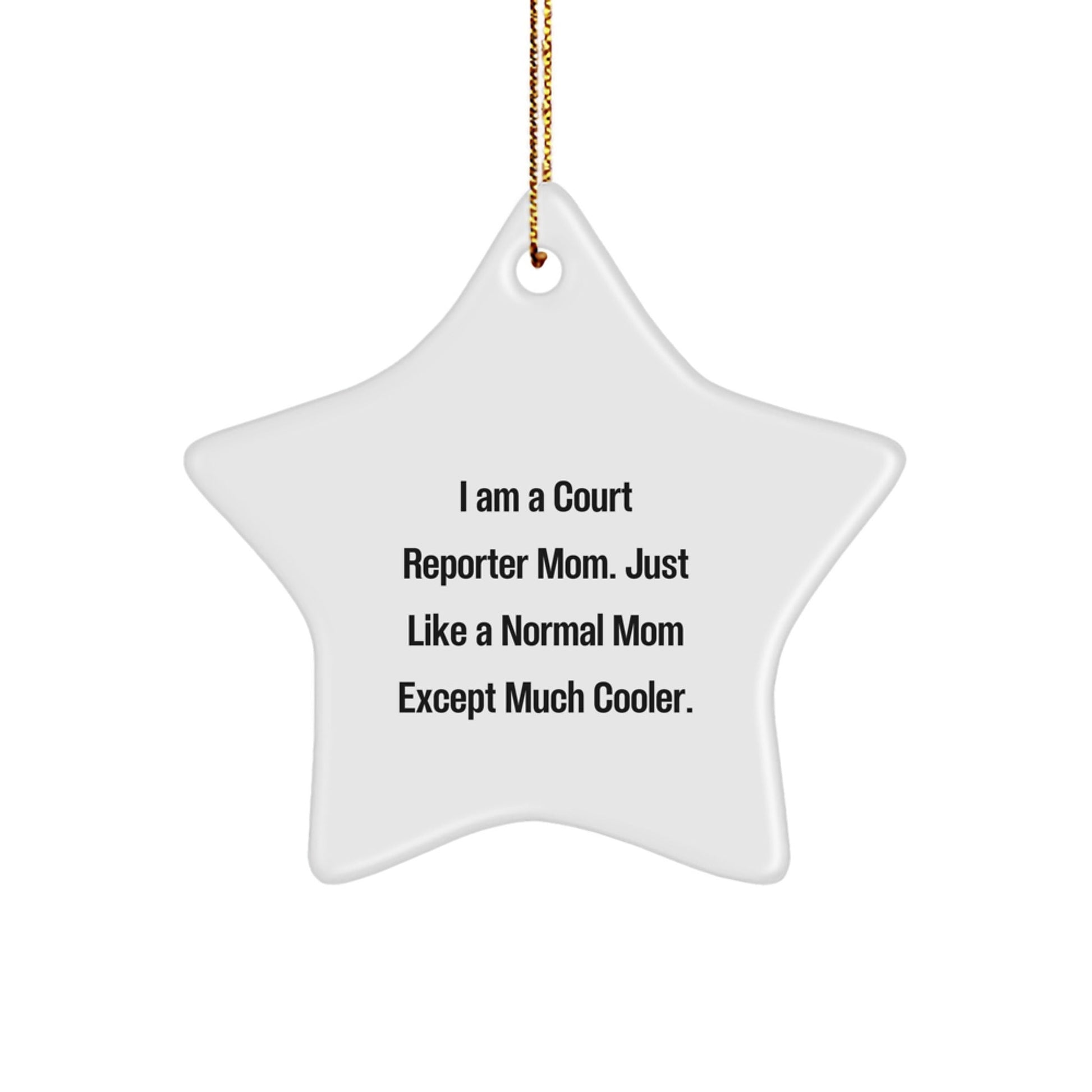 Court Reporter Mom Star Ornament Gifts for Court Reporters, Christmas Unique Gifts from Friends, Family - The Buy Boom