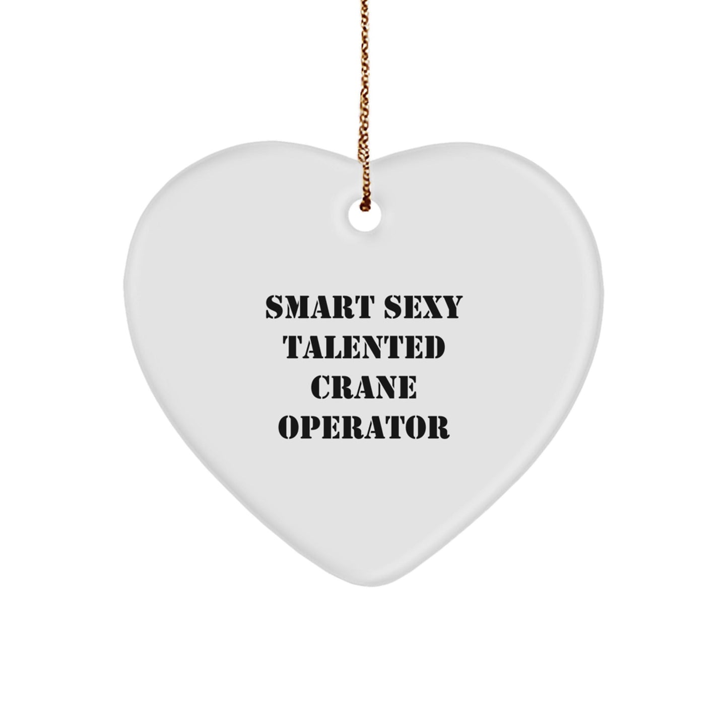 Crane Operator Gifts from Friends - Smart Sexy Talented Heart Ornament for Christmas - The Buy Boom