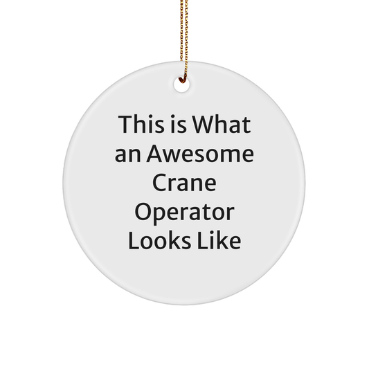 Crane Operator Gifts - Inspirational Quotes Circle Ornament from Friends to Crane Operators, Christmas Unique Gifts - The Buy Boom