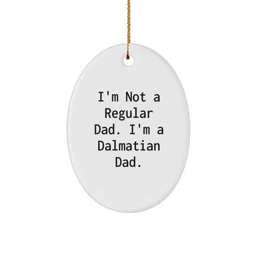 Dalmatian Dad Christmas Decorations, Funny Oval Ornament Gifts from Dad for Dalmatian Dog Lover, Men, and Family - The Buy Boom
