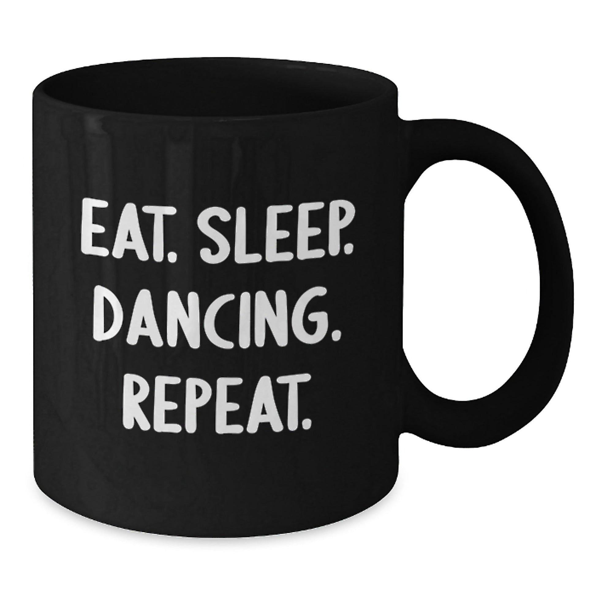 Dancing Gifts for Her, Funny Black Coffee Mug with Eat. Sleep. Dancing. Repeat., Perfect Graduation Unique Gift from Friends - The Buy Boom